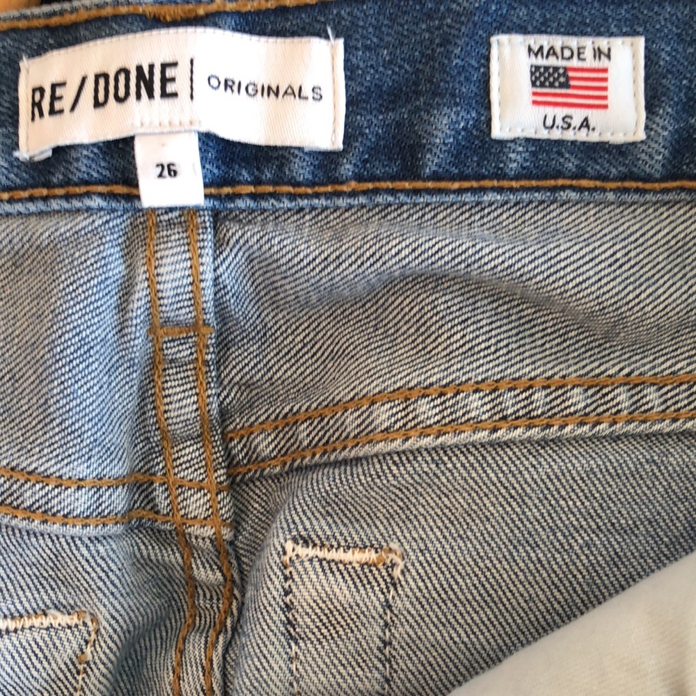 COPY - RE/DONE High Rise Ankle Crop Jeans - Picture 3 of 15